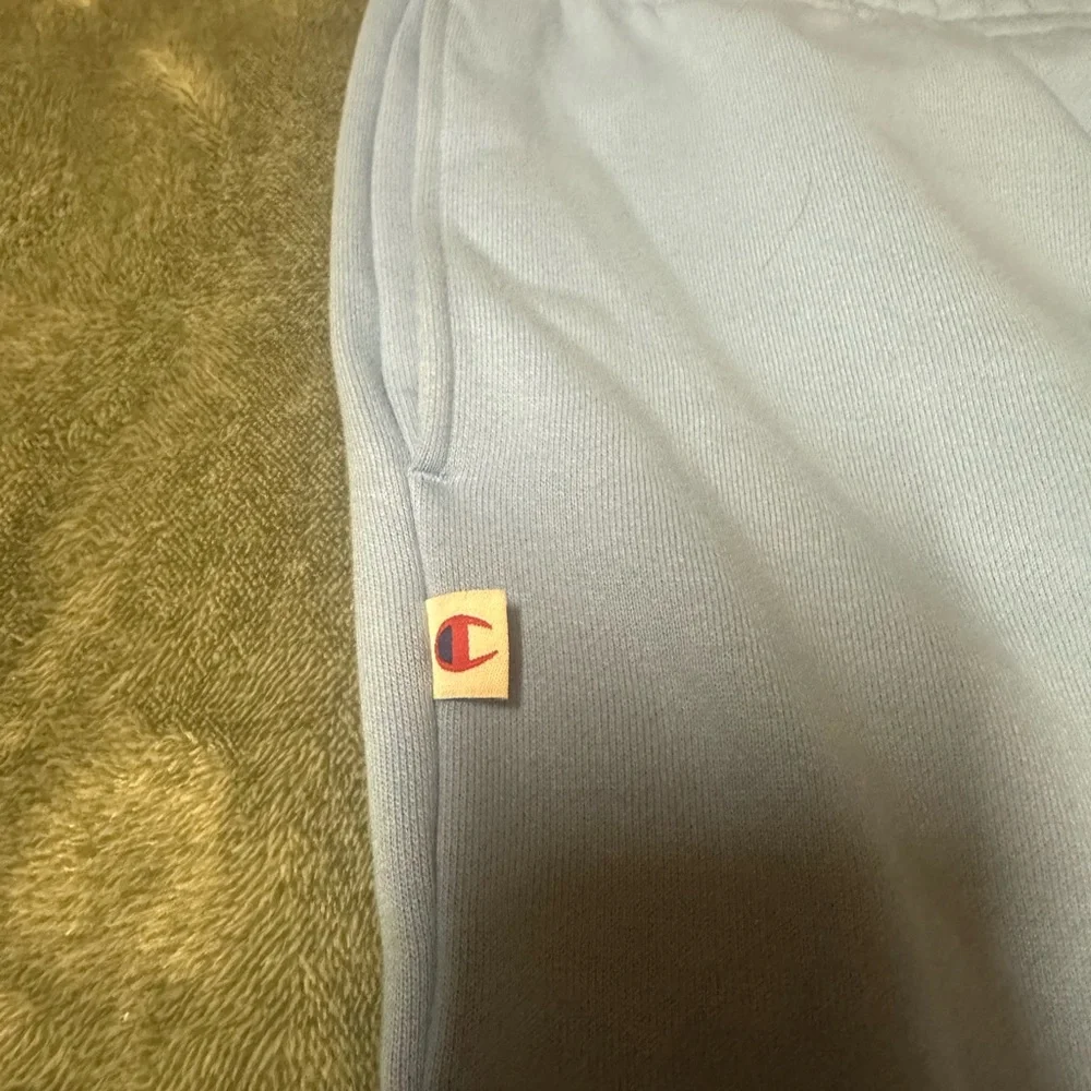 Champion Light Blue Men’s Fleece Joggers with Drawstring
